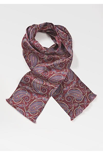 Codan Doubleface Scarf with Paisley Motif, Wine Red