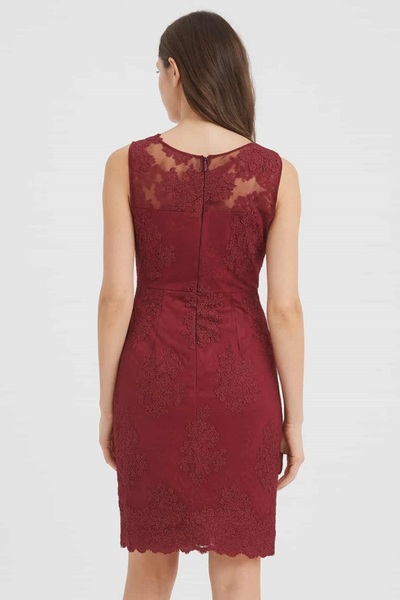 Uniquedress Elegant dress, burgundy color, size XL