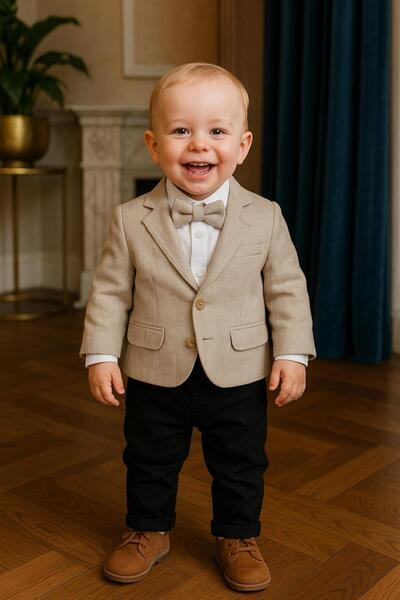 Pollito Baby Boy 4-Piece Set with Bodysuit and Jacket