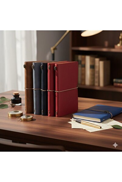 LİBE 13X20 Soft Cover Vintage Padded Leather - Journal & Note & Travel Notebook