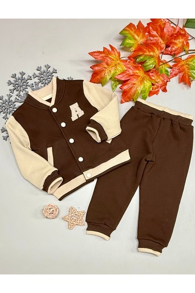 CemBebe Baby and Child College Coat 3-Layer Thick Winter Tracksuit Set