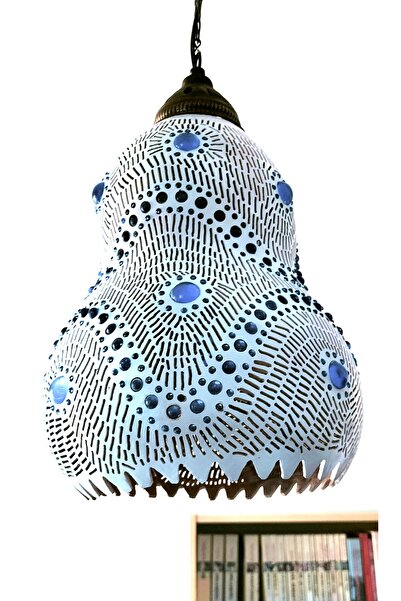 Nite Tasarım Su Kabağı Avize - El Yapımı Dekoratif Doğal Su Kabağından Gece Lambası Avize