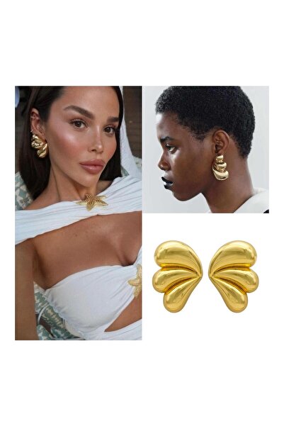 Ceveccá ZARA Model Gold Küpe