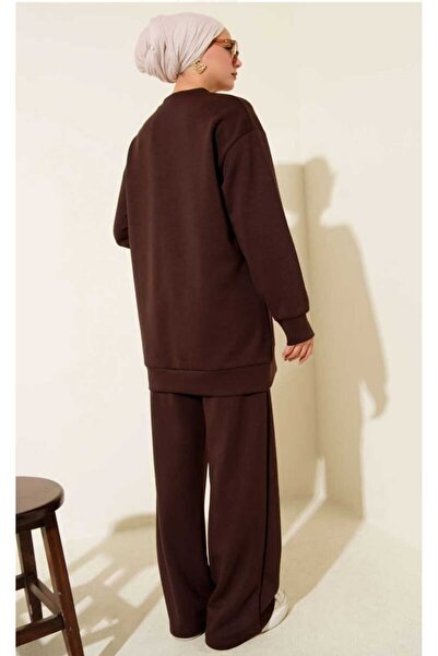 MODA VEDAT Women's Front Printed 0Y-Ho Fabric Double Set -156