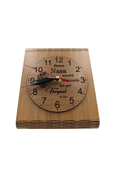 OEM Ceas de birou, cadou personalizat cu mesaj standard pentru nașă, 22x16 cm...