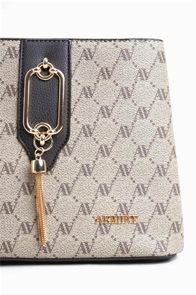 Armine 361 Women's Shoulder Bag Mink Printed