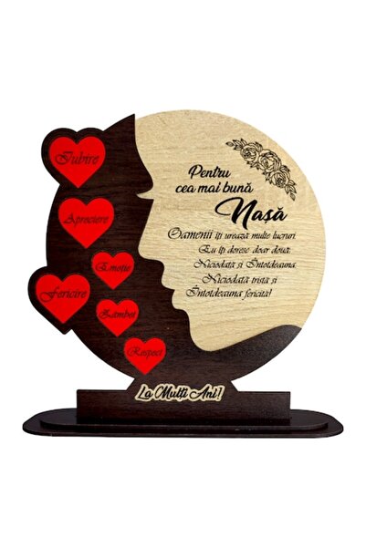 OEM Decorațiune murală personalizată cu mesaj standard pentru nașă, 25 cm, mo...