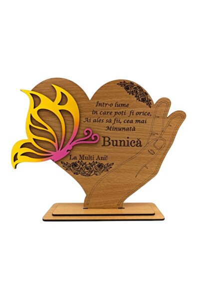 OEM Decorațiune de perete în formă de inimă cu fluture - cadou personalizat „...