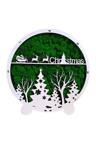 OEM Operă de birou decorată cu mușchi stabilizat, personalizată pentru Crăciu...