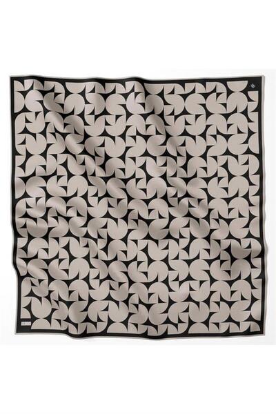 Belli Eșarfă din mătase twill - 4117-84 Negru piatră