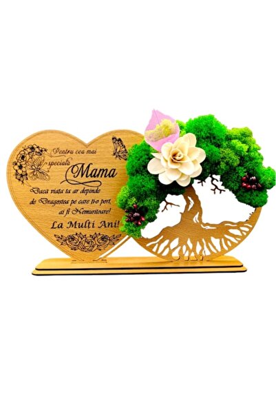 OEM Decorațiune Copacul Vieții cu Suport și Inimă, Cadou Personalizat pentru ...
