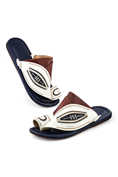 Footprint Handmade leather slippers Made in KSA