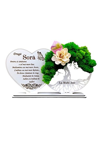 OEM Decorațiune Copacul Vieții cu Suport și Inimă, Cadou Personalizat pentru ...