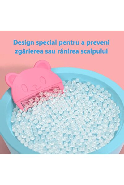 SUPER TRENDS Soft Silicone Baby Bath Brush and Comb Set Cradle Removal Pink Green