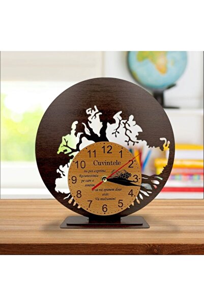 OEM Clock decoration with stand for stabilized moss, personalized gift, 30 cm, black