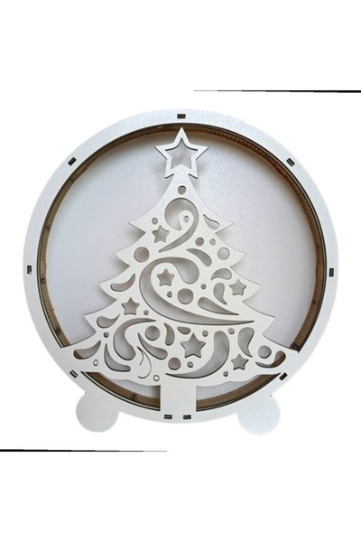 OEM Office frame blank for decorations with stabilized moss, personalized Christmas tree, 22cm, white