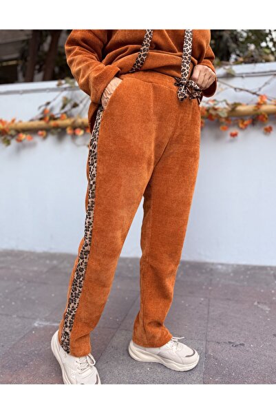 DenizEge Italian K Hooded Leopard Velvet Suit Tile