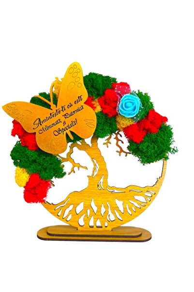 OEM Copacul Vieții cu licheni stabilizați,mesaj femeie/mama/sora/bunica/NASA/...