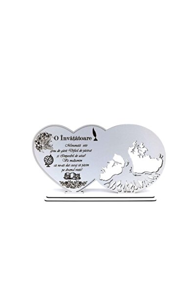 OEM Inimă goală „Copacul Vieții”, personalizată pentru profesor, bază din lem...