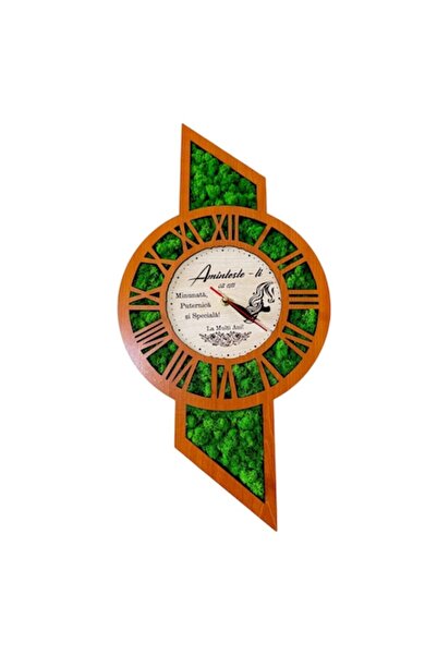 OEM Wall clock decorated with stabilized lichens, gift for Wife/Mother/Women's Day "Remember that you ar