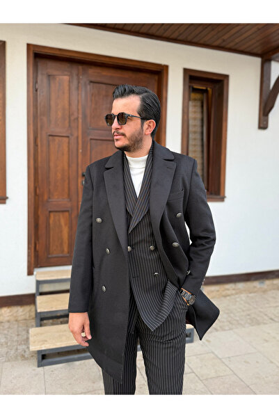 Avni Ceylan Men's Premium Slim Fit Cashmere Coat