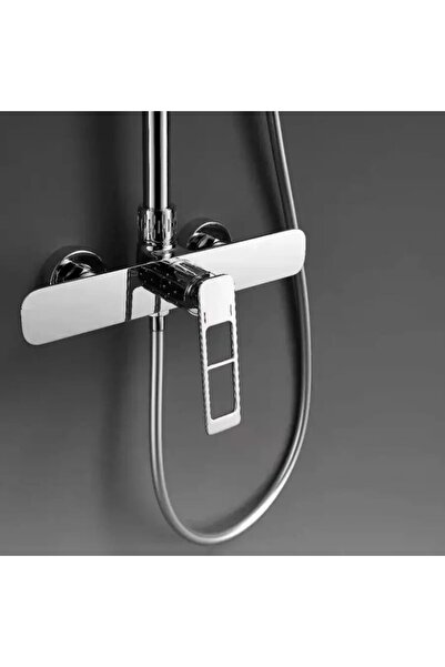 OEM Shower Column, Sanitary Brass, Satin/Chrome Finish, 9710