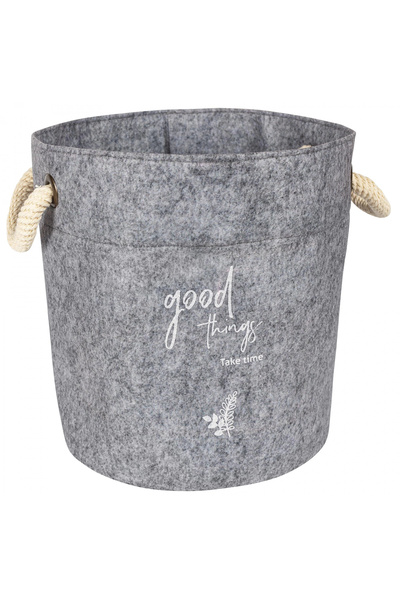 Epilons Round Organizer with Handle Multi-Purpose Easy to Carry Organizer Felt Basket (Set of 3)