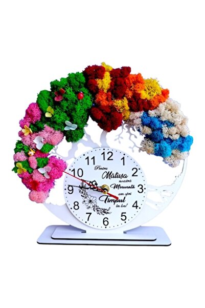 OEM Ceas decorativ Copacul Vieții - Personalizat pentru mătușă, Mușchi Stabil...