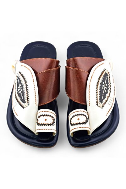 Footprint Handmade leather slippers Made in KSA