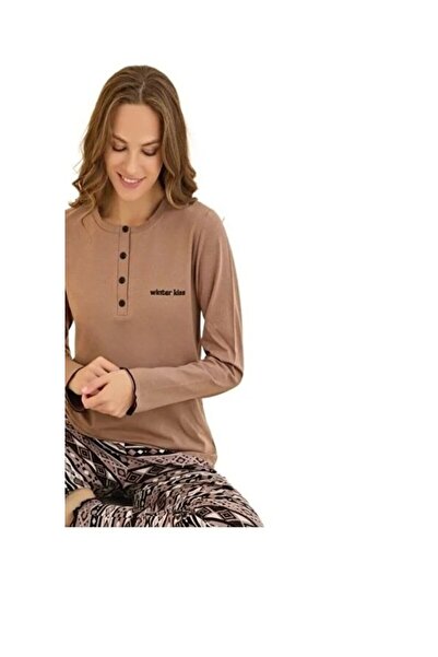 bipamuk Mina Collection Women's Pajama Set Long Sleeve Soft Textured Stretchy and Comfortable Loungewear S/2Xl