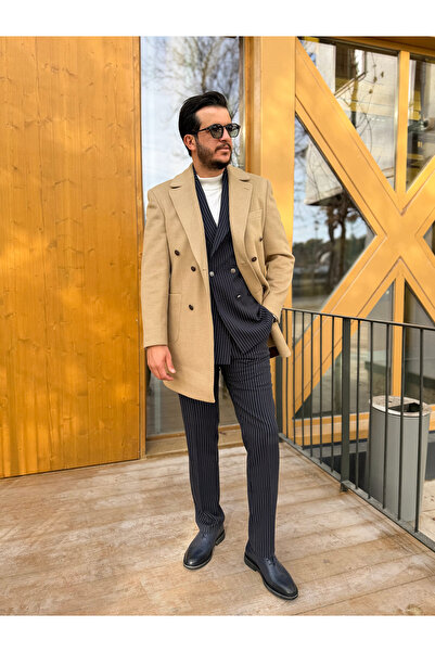 Avni Ceylan Men's Premium Slim Fit Cashmere Coat