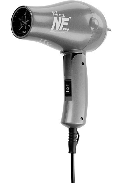 NF New Force Mini Hair Dryer - Compact Travel Blow Dryer (Grey)