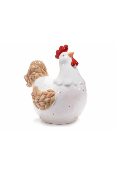Decorer Ceramic Hen Figurine 21x14.5x20.5 cm