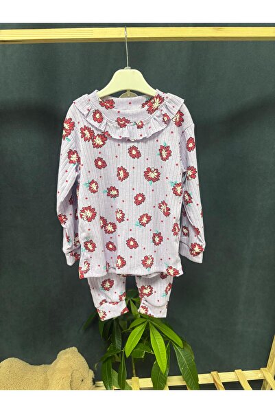 NurcanBebe Big Flower Report Double Girl Set