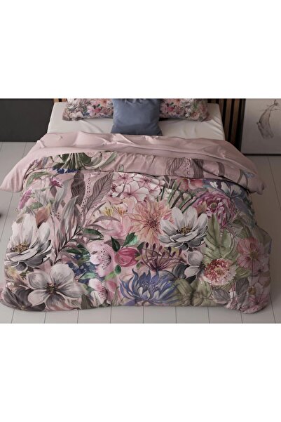 Sleeptime Set lenjerie de pat Tess Pink, 3 piese, husă pilotă 200x220 cm, 2 fețe de pernă 60x70 cm