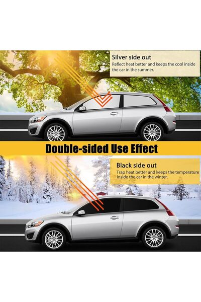 Generic Anwan Car Side Window Shades – 4-piece Detachable Privacy Curtains (Black)