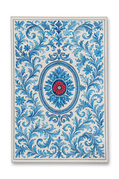 Rugs Modern Halı سجادة موسو الزخرفية الحديثة ذات اللون الأزرق بتصميمات اللبلا...