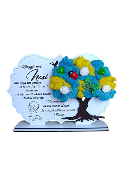 OEM Lucrare de artă în formă de brad cu mușchi stabilizat, personalizată pent...