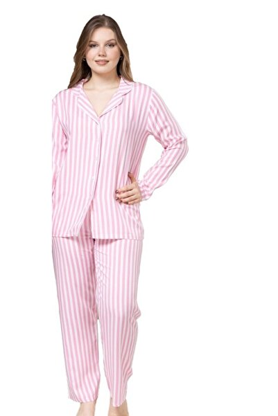 bipamuk Yaren Collection Cotton Women's Pajamas Set Long Sleeve Breathable Flexible and Comfortable Home Wear S/2Xl