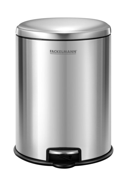 FACKELMANN MILANO 3L waste bin with pedal and internal bucket, for bathroom or small spaces