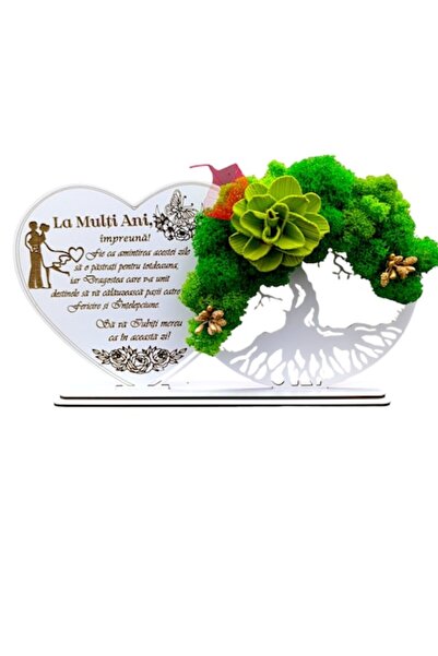 OEM Decorațiune Copacul Vieții cu inimă și bază, cadou de nuntă personalizat,...