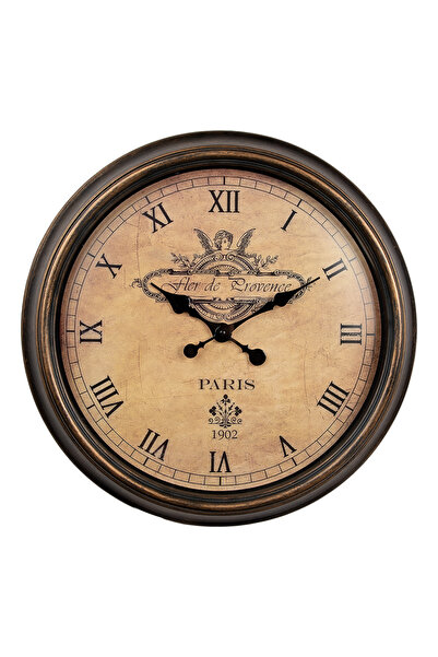 Clayre & Eef Wall clock brown beige Provence 55x5 cm