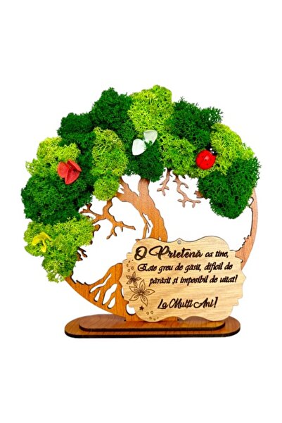 OEM Copacul Vieții cu licheni stabilizati și flori decorative, mesaj pentru p...