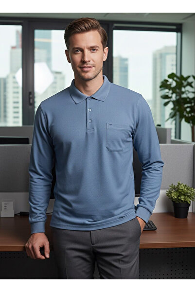 DYNAMO Polo Collar Pique Woven Sweatshirt