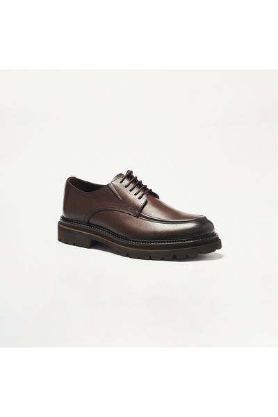 John May Men's Oxford (Classic) Og-340 Brown Leather