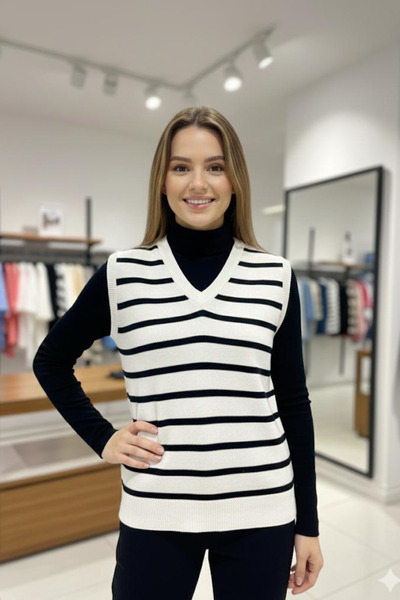 SÇLK TEKSTİL V Yaka Süveter Kazak