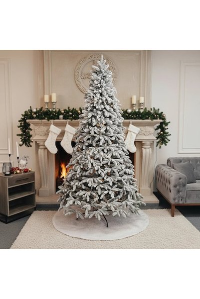 OEM Brad de Crăciun artificial Christmas Deluxe de la Global, zăpadă, mix 2D+...