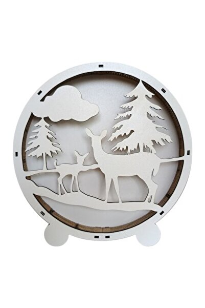 OEM Office frame, blank for decorations with stabilized lichens, 22cm, white