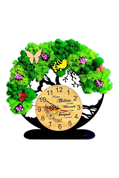 OEM Ceas decorativ „Copacul Vieții” - Personalizat pentru mătușă, Licheni și ...