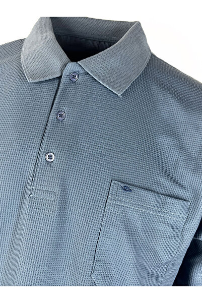 DYNAMO Polo Collar Pique Woven Sweatshirt